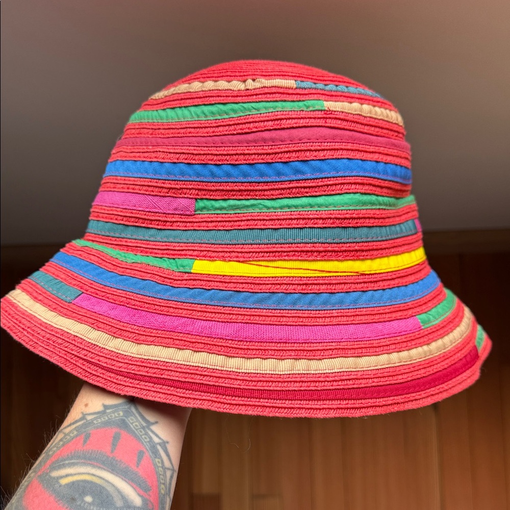 DANIELLE MEUCCI Straw Cotton Hat